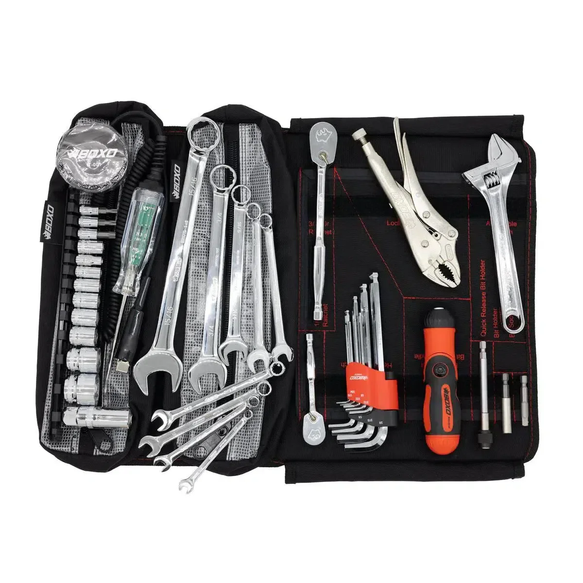 80-Piece Off Road Tool Bag and Tool Roll - Image 2